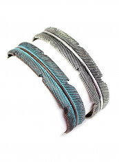 2-Piece Feather Cuff Metal Bracelet reviews 2-Piece Feather Cuff Metal Bracelet