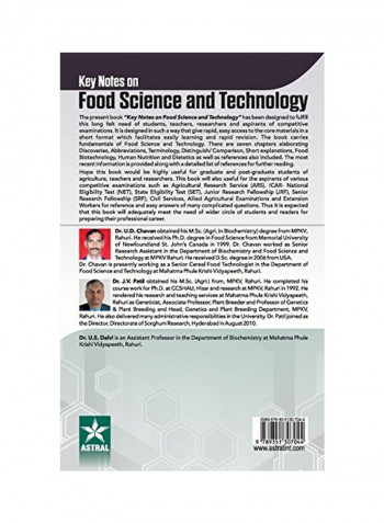 Key Notes On Food Science And Technology Hardcover