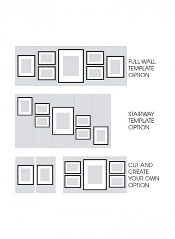 7-Piece Picture Frame Set With Mat White