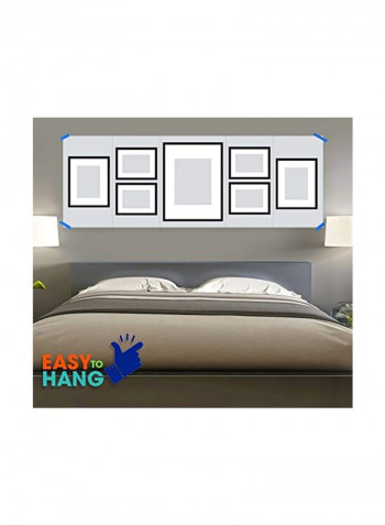 7-Piece Picture Frame Set With Mat White