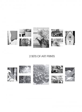 7-Piece Picture Frame Set With Mat White