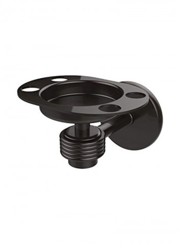 Satellite Orbit Toothbrush Holder With Groovy Accents Black