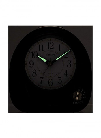 Morning Alarm Clock Brown/White/Black 5.3x5.12x3.07inch
