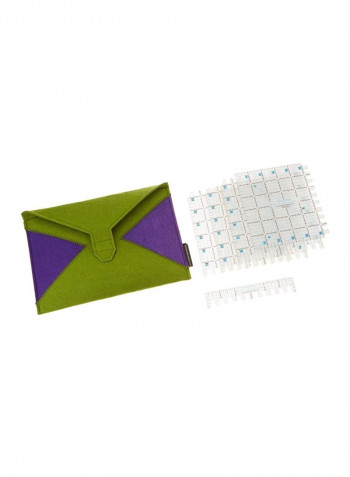 5-Piece Adjustable Ruler Clear 24x6inch