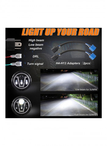 1-Piece V-shape LED Headlight for Jeep Wrangler