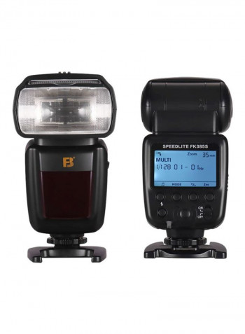 Professional Speedlite Camera Flash With Hot Shoe Mount Diffuser Black