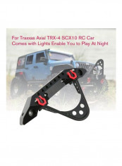 Metal Front Bumper With Light For TRX-4 Scx10 RC Car
