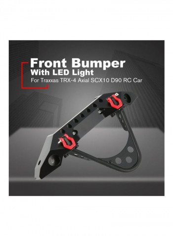 Metal Front Bumper With Light For TRX-4 Scx10 RC Car