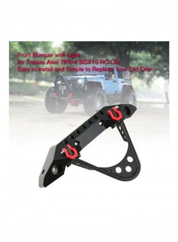 Metal Front Bumper With Light For TRX-4 Scx10 RC Car