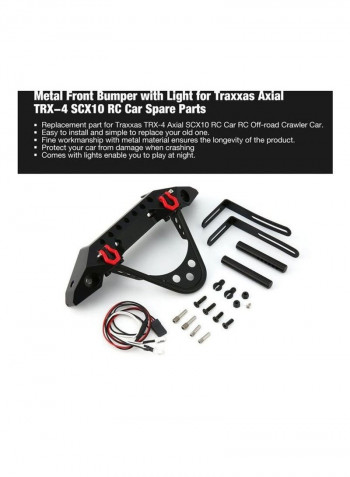 Metal Front Bumper With Light For TRX-4 Scx10 RC Car