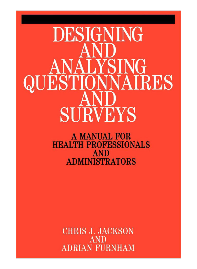 Designing And Analysis Questionnaires Paperback