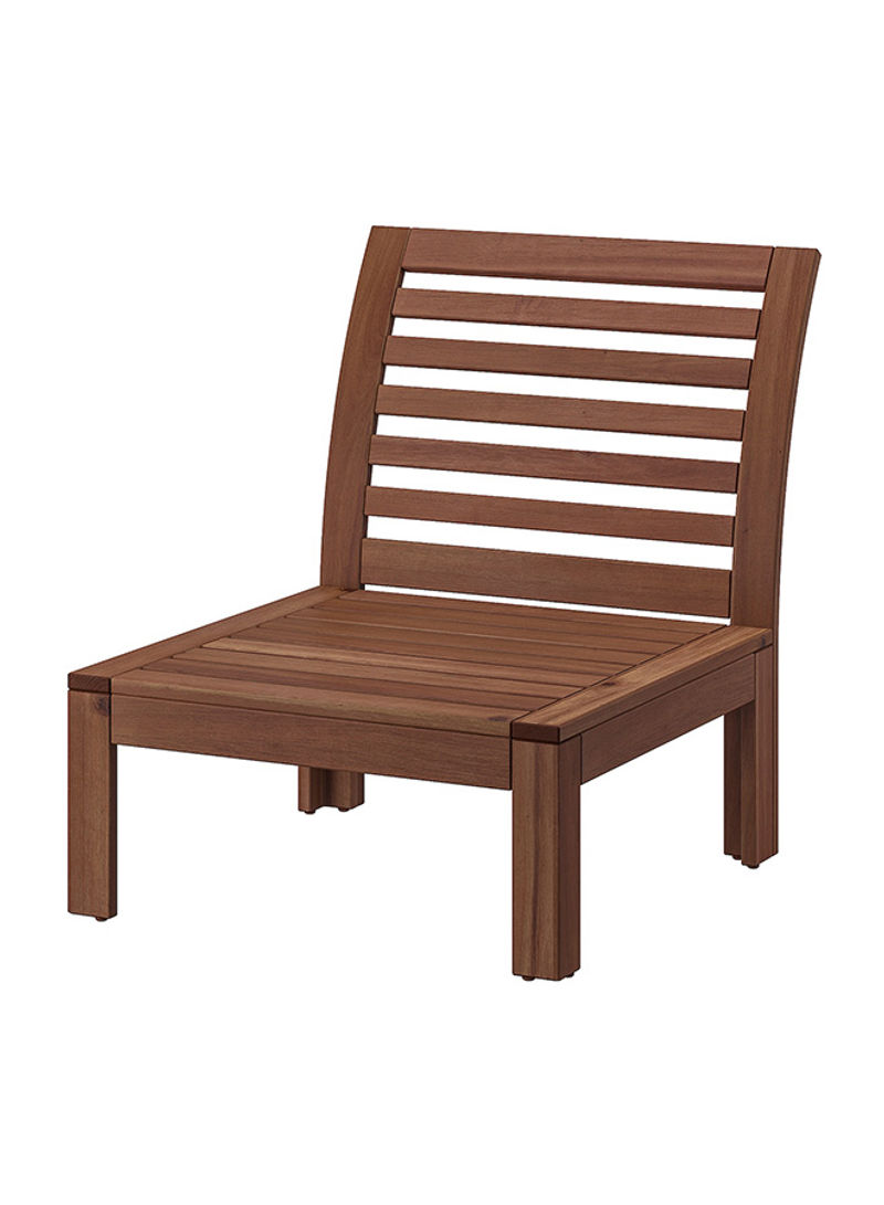 Outdoor Wooden Chair Brown 24.75 x 31.5 x 28.75inch