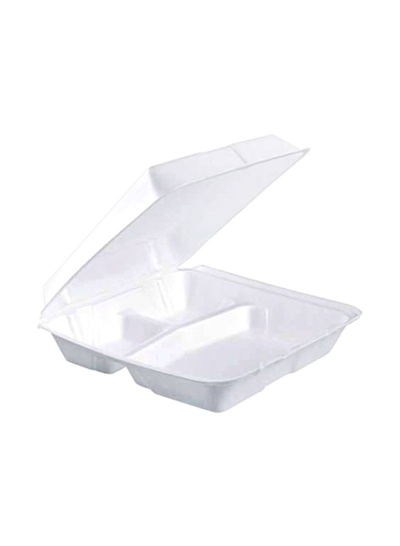 Pack Of 100 Foam Container Set White 24.2 x19.5inch