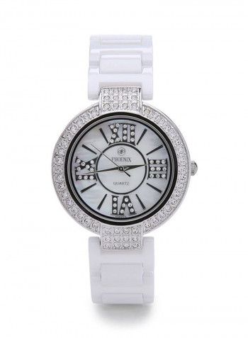 Women's 22K Gold Plated With Crystal Analog Watch P-21586