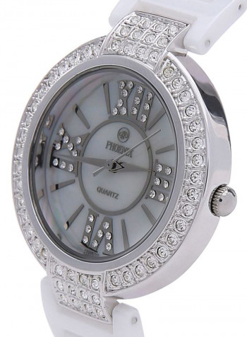 Women's 22K Gold Plated With Crystal Analog Watch P-21586