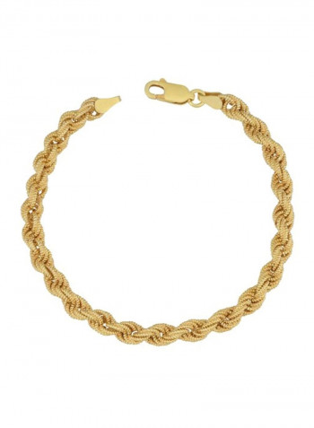 925 Sterling Silver Gold Satin Rope Bracelet