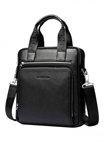 Leather Crossbody Bag Medium Black