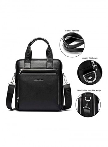 Leather Crossbody Bag Medium Black