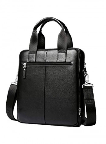 Leather Crossbody Bag Medium Black