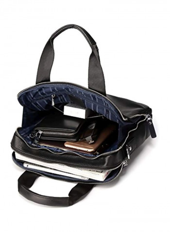 Leather Crossbody Bag Medium Black
