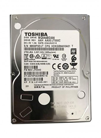 Internal Hard Disc Drive 2TB Silver/Black