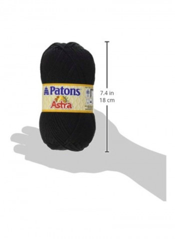 Astra Knitting Yarn Black 161yard