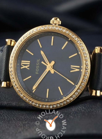 Women's Carlie Mini Water Resistance Leather Analog Watch ES5017