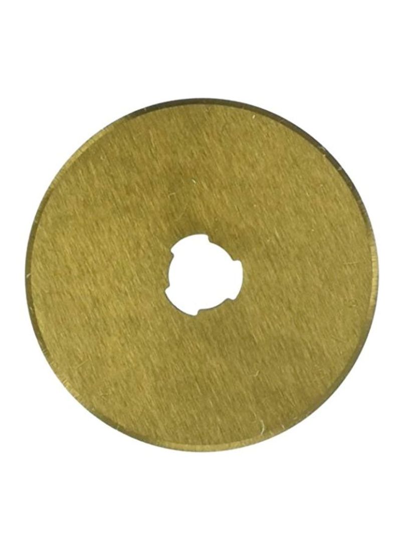 10-Piece Titanium Coated Rotary Cutting Blade Gold 45millimeter