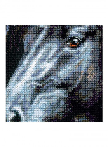 14-Piece Breeze Through Mane Cross Stitch Kit Dark Grey/Black/Brown