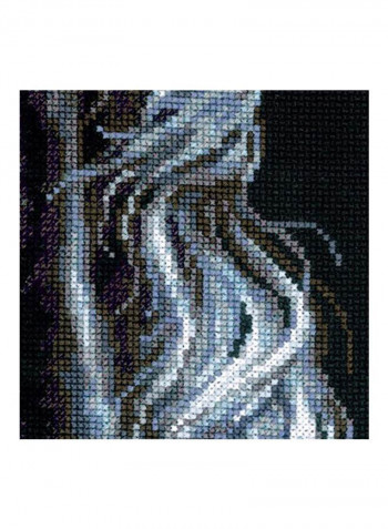 14-Piece Breeze Through Mane Cross Stitch Kit Dark Grey/Black/Brown