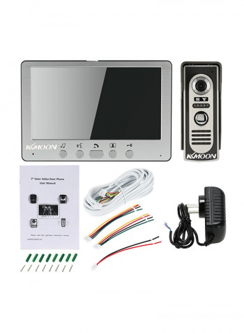 Wired Entrance Video Intercom System Black/Grey