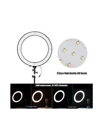 Dimmable LED Ring Light 60watts Black
