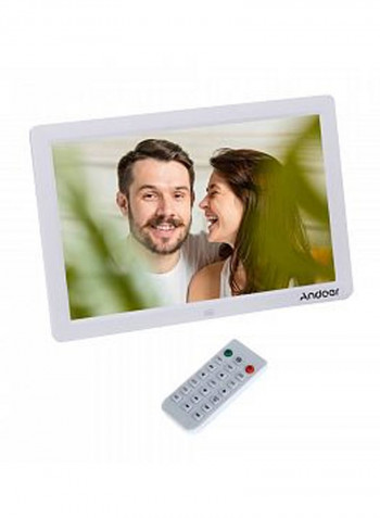 LCD Digital Photo Frame With Remote - EU Plug White