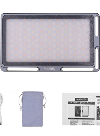 Manbily Portable RGB LED Video Light Panel Grey