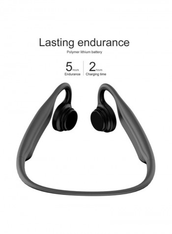 ES-368 Bluetooth Bone Conduction On-Ear Earphones With Mic Black