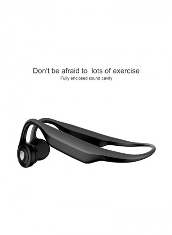 ES-368 Bluetooth Bone Conduction On-Ear Earphones With Mic Black