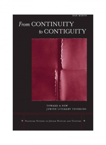 From Continuity To Contiguity Toward A New Jewish Literary Thinking Hardcover