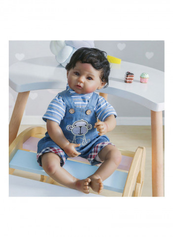 Silicone Baby Doll with Milk Bottle and Pacifier