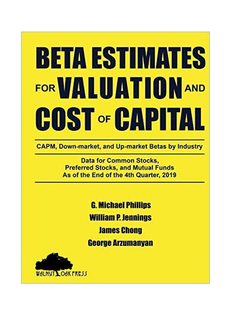 Beta Estimates For Valuation And Cost Of Capital Paperback