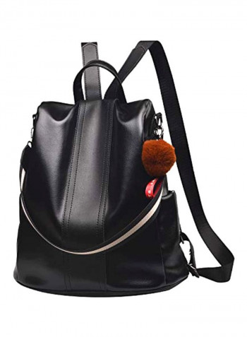 PU Leather Backpack Black