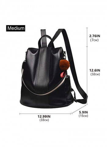 PU Leather Backpack Black