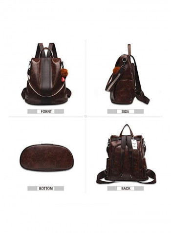 PU Leather Backpack Black