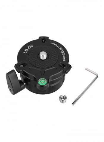 Adjustable Levelling Base For Tripods 10x7.4x5.1centimeter Black