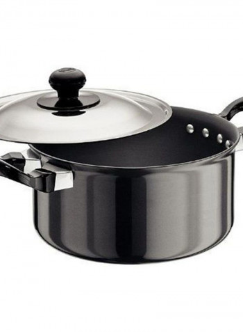 4-Piece Stewpot And Saucepan Set Black 3kg