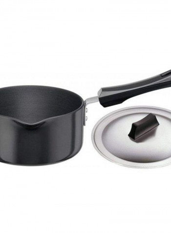 4-Piece Stewpot And Saucepan Set Black 3kg