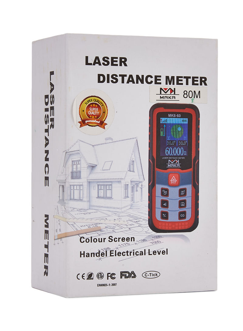 Laser Distance Meter With Handel Multicolour 80meter