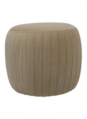 Round Pouf Beige 45x44x45cm