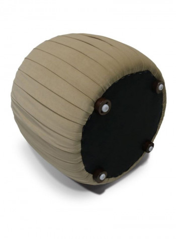 Round Pouf Beige 45x44x45cm