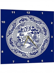 Willow Pattern Wall Clock White/Blue 15x15inch