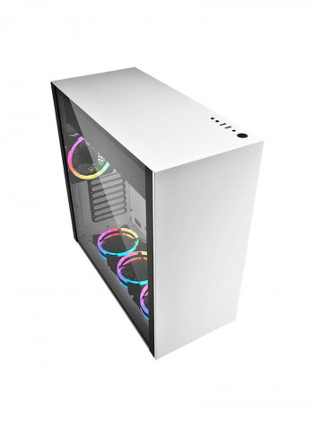 Pure Steel RGB Mid Tower ATX PC Case - White